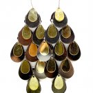 Multi Colored Earring Cascade Fish Hook Tear Drop Pierced 3 Inch Drop 32528-36176TTMLT