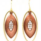Clear Earring Fish Hook Crystal Studs Scratch Marks Navette Oval Hoop 2 Inch Drop 32528-10771TTCLR