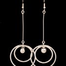 Silver Colored Earring Fish Hook Hoops Various Hoops Texture 3 1 2 Inch Drop 32528-03549RDSIV