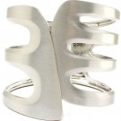 Silver Colored Bracelet Hinge Cuff Matte Finish 2 1 2 Inch Width 32233-07593MSSIV
