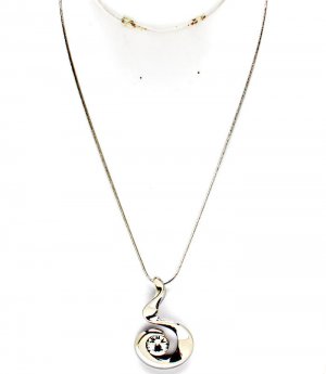 Clear Necklace Charm Crystal Stone 16 Inch Long 1 3 4 Inch Drop 321428-75327RDCLR