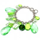 Green Bracelet Toggle Bead 8 Inch Long 310227-020RDGRN