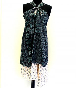Black Pareo Magic Double Layer 34 Inch X 50 Inch Please Check How To Wear / 2796-0009BLK