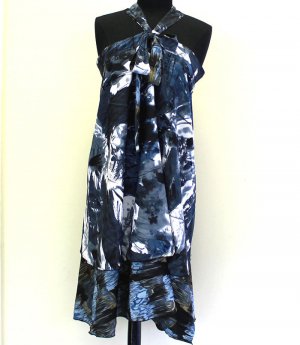 Blue Pareo Magic Double Layer 100% Rayon 34 Inch X 50 Inch Please Check How To Wear / 2796-0008BLU