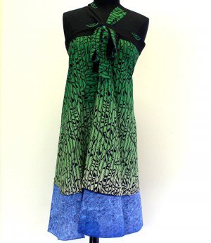 Green Pareo Magic Double Layer 34 Inch X 50 Inch Please Check How To Wear / 2796-0006GRN