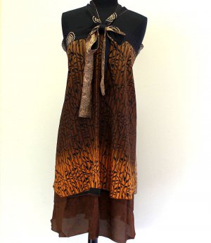 Brown Pareo Magic Double Layer 34 Inch X 50 Inch Please Check How To Wear / 2796-0006BRO