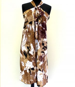 Brown Pareo Magic Double Layer 100% Rayon 34 Inch X 50 Inch Please Check How To Wear / 2796-0004BRO