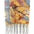 Gray Fashion Scarf Animal Print 100% Viscose 46 Inch X 42 Inch / 2636-2089GRY