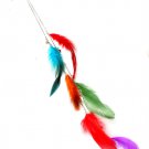 Multi Colored Hair Accessories Hair Pin Feather Clip Bead Hair Extension 20 Inch Lon 25188-2008SOMLT