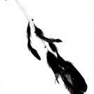 Black Hair Accessories Hair Pin Feather Clip Bead Hair Extension 20 Inch Long 25188-2008SOBLK