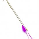 Purple Hair Accessories Hair Pin Feather Braided Bead 20 Inch Drop 25188-1003BOPUR