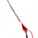 Red Hair Accessories Hair Pin Feather Braided Bead 20 Inch Drop 25188-1003BNRED