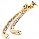 Clear Earring Post Earring Crystal Studs Star 1 1 2 Inch Drop 25185-9137GDCLR