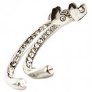 Clear Earring Post Earring Crystal Studs Heart 1 1 2 Inch Drop 25185-9135RDCLR