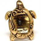 Gold Colored Ring Adjustable Stretch Metal Casting Turtle Texture 1 1 2 Inch Tall 251818-20344AGGOD