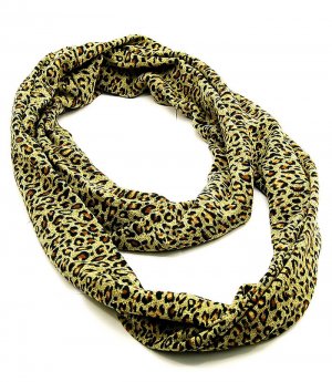 Green Cold Weather Scarf Fall Winter Infinity Animal Printed Leopard 100% Polyester 6 221635-9493GRN
