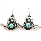 Turquoise Earring Fish Hook Hat Turquoise Stone Texture 1 Inch Drop / 219205-3227SOTUQ