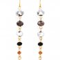 Silver Colored Earring Fish Hook Beads Linear Drop 2 3 4 Inch Drop / 219205-10009GDSIV