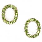 Green Earring Post Earring Crystal Studs Rings Textures Pave Set 10 Mm Drop / 219205-0042RDGRN