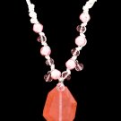 Coral Necklace Pendant Beads Acrylic Stone Faceted Multi Strand Cords Adjustable 2 3 2191014-7919COL