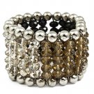 Multi Colored Bracelet Stretch Beads Mixed Beads Multi Strands 1 3 4 Inch Width 218192-10422BNMLT