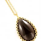 Black Necklace Pendant Formica Tear Drop Texture 1 1 4 Inch Pendant 18 Inch Long 2181914-16331GDBLK