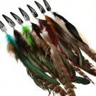 Multi Colored Hair Accessories Hair Pin Feather Dozen Package Assorted Colors 10 Inch 21728-99003MLT