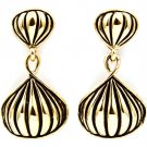 Gold Colored Earring Post Earring Metal Casting Texture 1 1 2 Inch Drop 21695-3342AGGOD