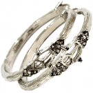 Clear Earring Pin Catch Hoop Peace Symbol Crystal Studs Texture 1 1 2 Inch Drop 21695-2078ASCLR