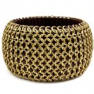Brown Bracelet Bangle Metal Chain Thread Chunky Links 2 Inch Width 21233-007BOBRO