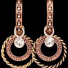 Clear Earring Post Earring Glass Stones Hoops Various Patterned Hoops Texture Cryst 210155-0942THCLR