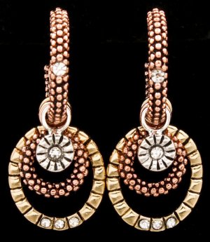 Clear Earring Post Earring Crystal Studs Hoops Various Hoops Texture 2 Inch Drop 210155-0941THCLR