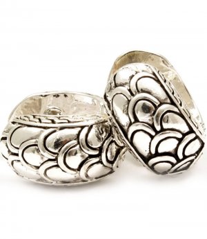 Silver Colored Earring Pin Catch Crystal Studs Double Sided Earring Texture 18 Mm D 210155-0876ASSIV