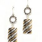 Silver Colored Earring Fish Hook Linear Drop Metal Casting Oblong Texture 1 3 4 Inc 210155-0569TTSIV