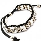 Clear Bracelet Cord Adjustable Hearts Beads 12 Inch Long 210152-02622ASBLK