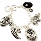 Animal Print Bracelet Toggle Charm Elephant Formica Crystal Studs Texture 1 Inch C 210152-02486ASANI