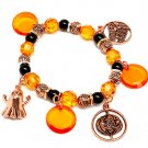Multi Colored Bracelet Stretch Beads Mixed Bead Ghost Holloween 1 Inch Drop 210152-01770COMLT