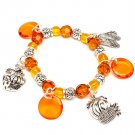 Multi Colored Bracelet Stretch Beads Mixed Bead Basket Harvest Acrylic Pumpkin Cor 210152-01769SOMLT