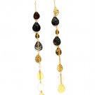 Gold Colored Earring Fish Hook Metal Casting 9 Inch Drop 1995-99800TTGOD
