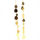 Gold Colored Earring Fish Hook Metal Casting 9 Inch Drop 1995-99800GDGOD