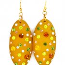 Green Earring Fish Hook Semi Transparent Acrylic Charm Glass Stones Various Sizes Ov 1995-99741GDGRN