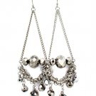 Silver Colored Earring Fish Hook Chandelier Drop Beads Mixed Beads Metal Links 3 Inc 1995-99070RDSIV