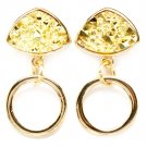 Yellow Earring Post Earring Metal Casting Natural Look 1 1 2 Inch Drop 1995-99003GDYEW