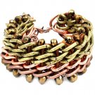 Multi Colored Bracelet Bead Metal Casting Metal Chains Linked Lobster Clasp 1 1 4 In 1992-99025COMLT