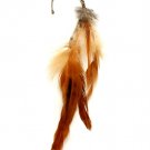 Brown Earring Linear Drop Ear Cuff Charm Feather 7 Inch Drop 1965-99321BOBRO