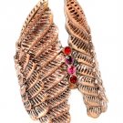 Fuschia Ring Adjustable Stretch Crystal Studs Wing Texture 1 1 2 Inch Tall 19618-99774COFSH