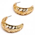 Gold Colored Earring Hoop Metal Casting 1 1 2 Inch Tall 1945-99568GDGOD
