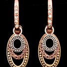 Clear Earring Post Earring Crystal Studs Oval Texture Various Patterns 2 Inch Drop 210155-0943THCLR