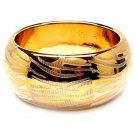 Brown Bracelet Bangle Metal Casting Texture Solid 1 1 4 Inch Width 11632-1012COBRO