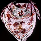 Purple Fashion Scarf Crinkle Square Flower Print 50% Cotton 50% Polyester 36 Inch X 3 45196-99982PUR